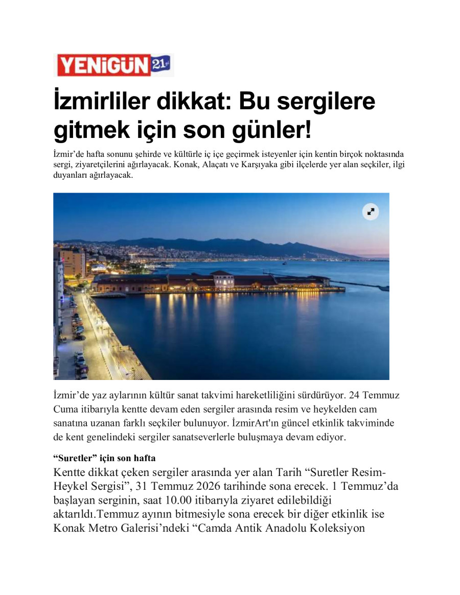 İzmirliler Dikkat : Bu Sergilere gitmek için son günler !