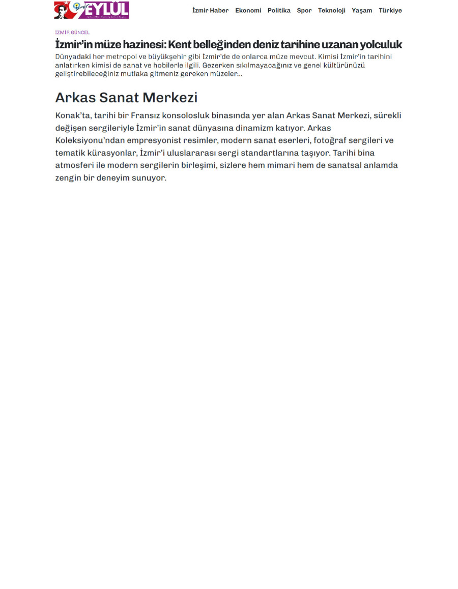 İzmir’in Müze Hazinesi: Kent Belleğinden Deniz Tarihine Uzanan Yolculuk