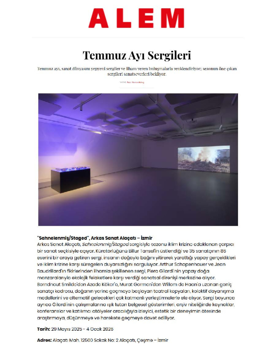 Temmuz Ayı Sergileri