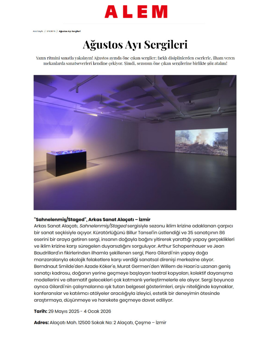 Ağustos Ayı Sergileri