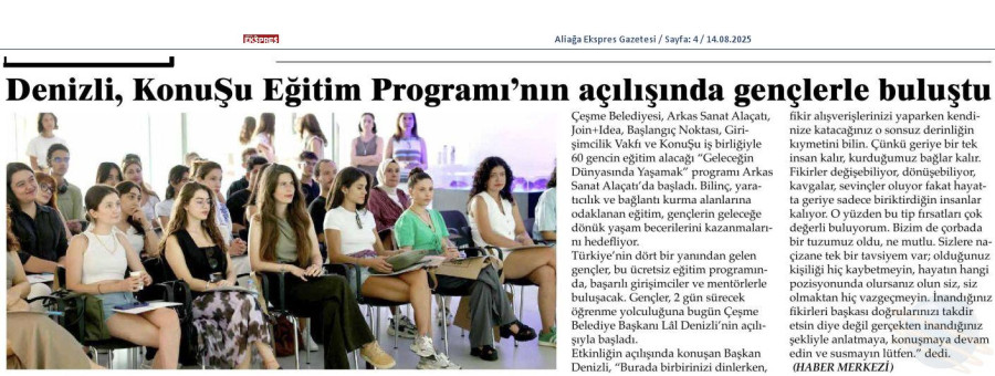 Denizli, KonuŞu Eğitim Programı'nın Açılışında Gençlerle Buluştu