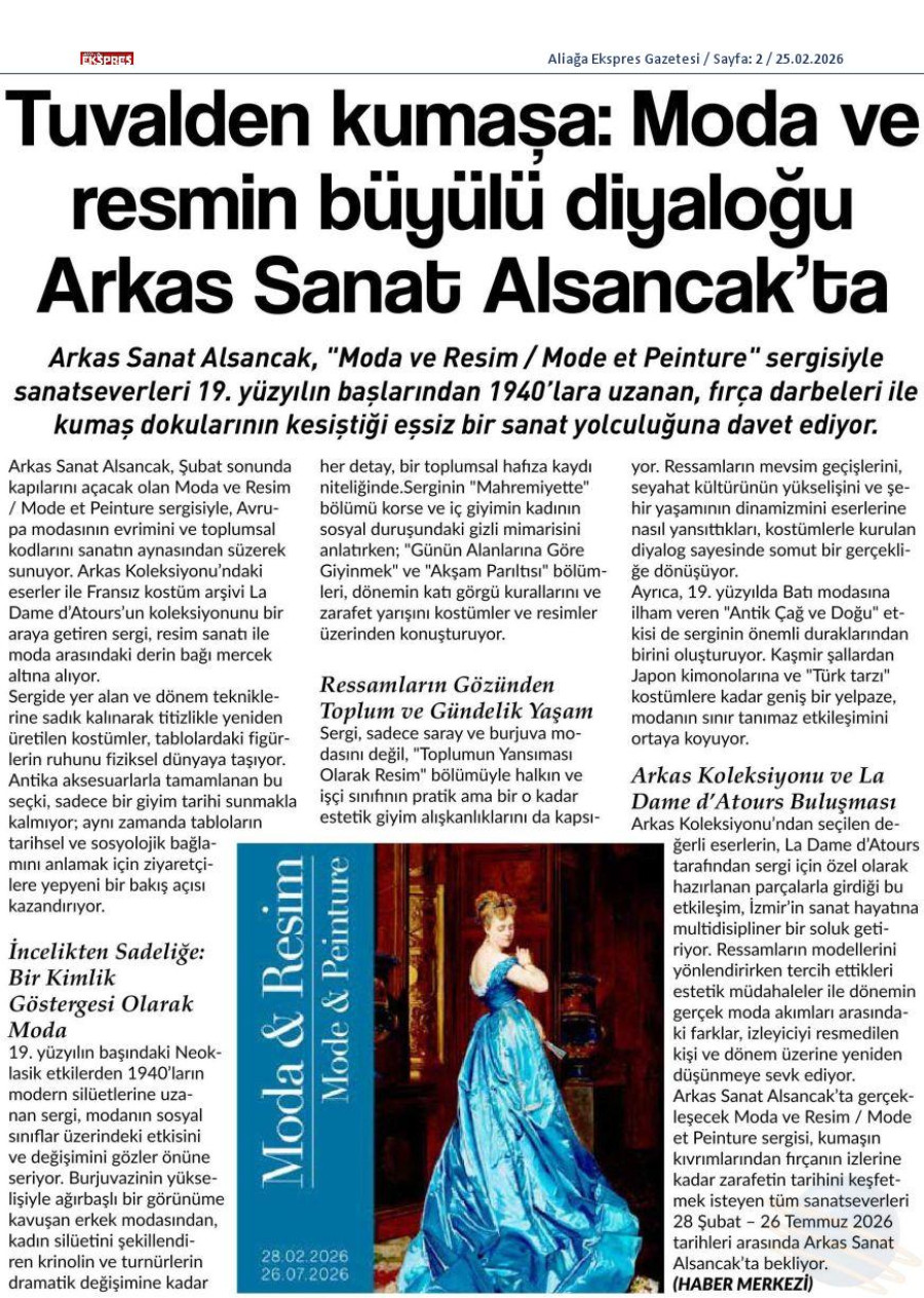 Tuvalden Kumaşa: Moda ve Resmin Büyülü Diyaloğu Arkas Sanat Alsancak'ta