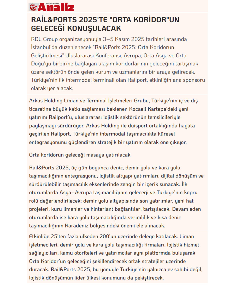 Rail&Ports 2025'te 