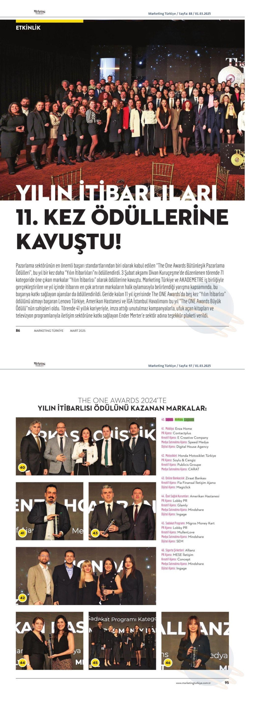 Yılın tibarlıları 11. kez ödüllerine kavuştu