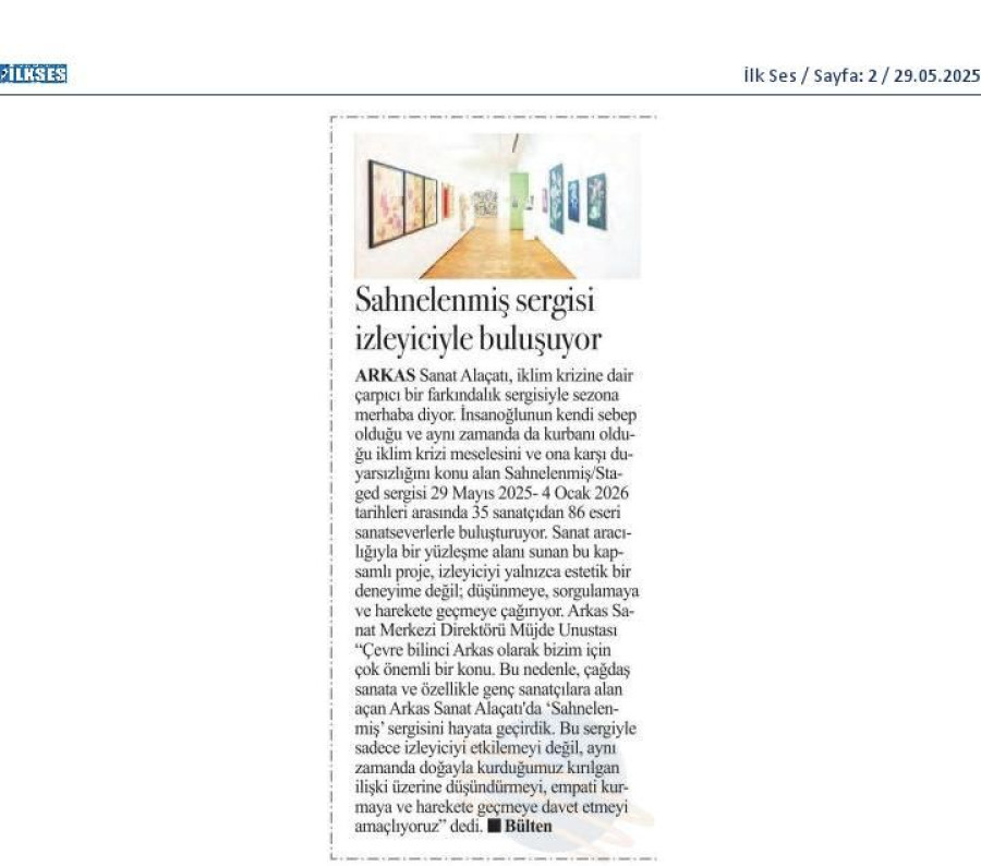 Sahnelenmiş Sergisi İzleyici  İle Buluşuyor