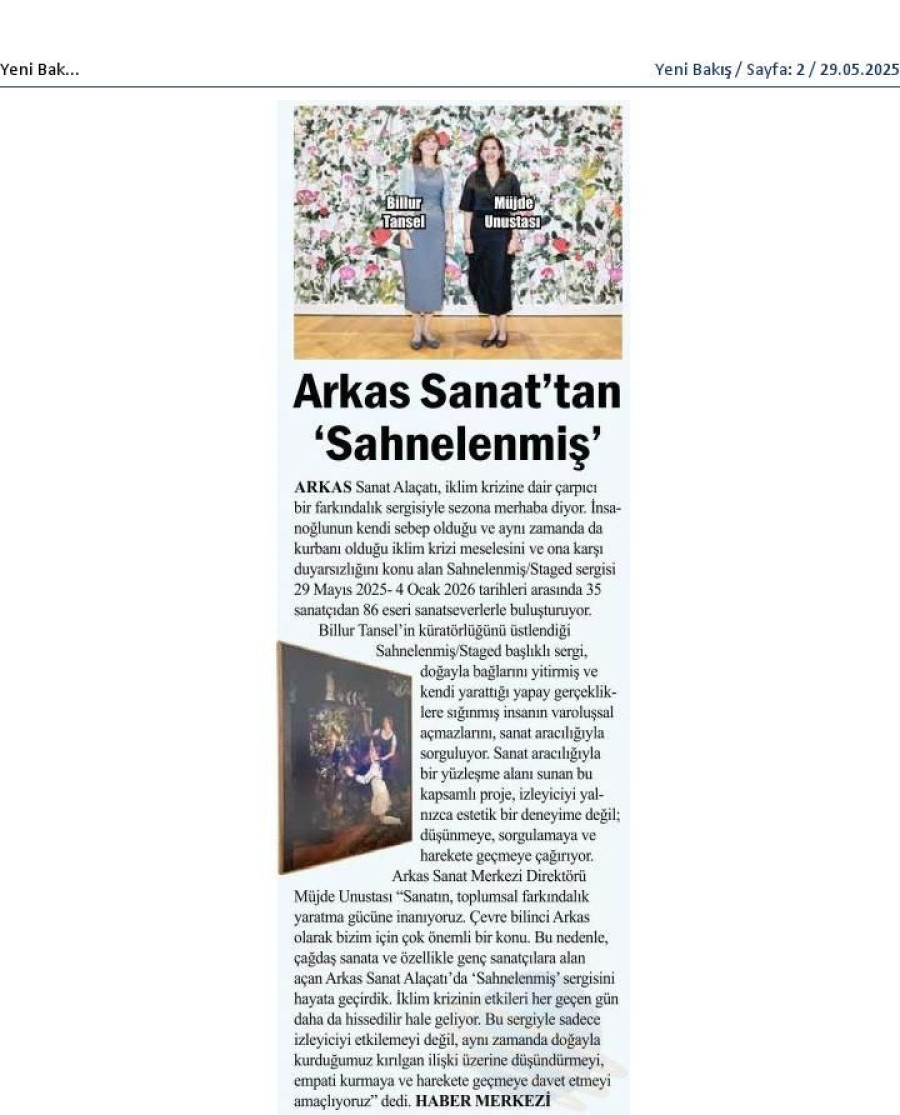 Arkas Sanat'tan 'Sahnelenmiş'