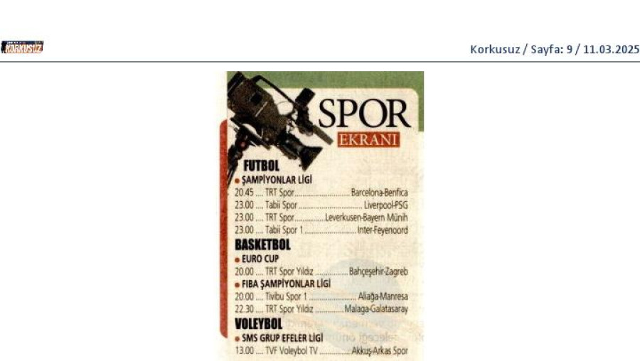 Spor Ekranı