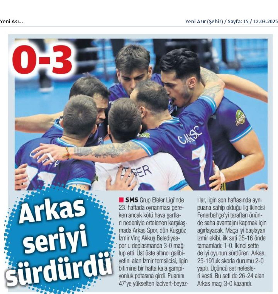 Arkas seriyi sürdürdü