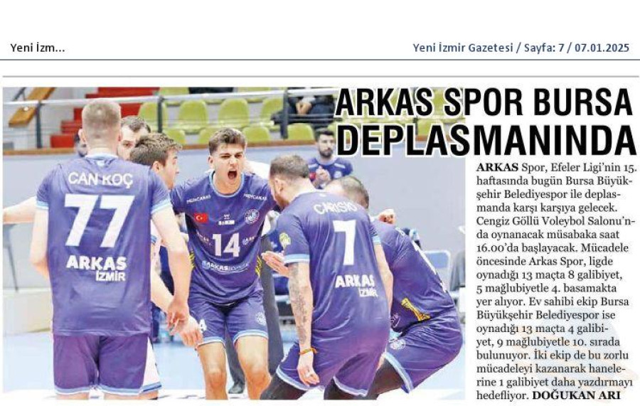 Arkas Spor Bursa deplasmanında 