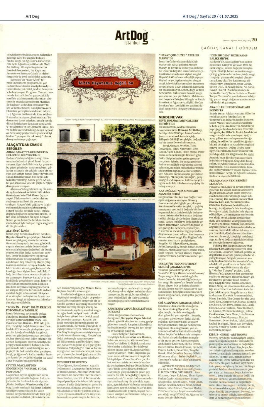 Alaçatı'dan İzmir'e Sergiler