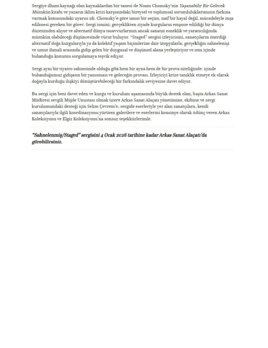 Yazılmakta Olan Geleceğin Sahnesi