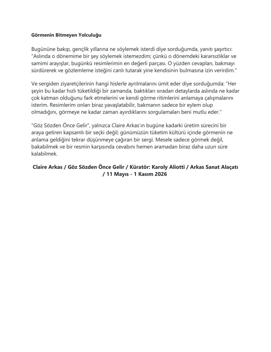 Sözden Önce Gelen Bakış