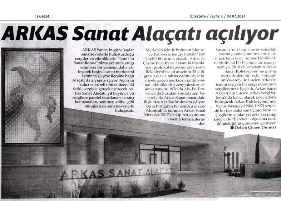 Arkas Sanat Alaçatı açılıyor