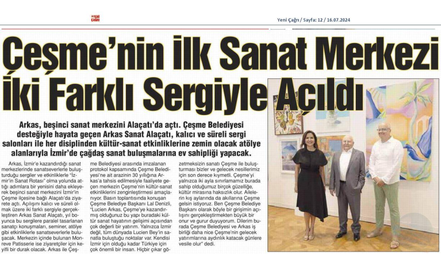 Çeşme'nin ilk sanat merkezi iki farklı sergisiyle açıldı