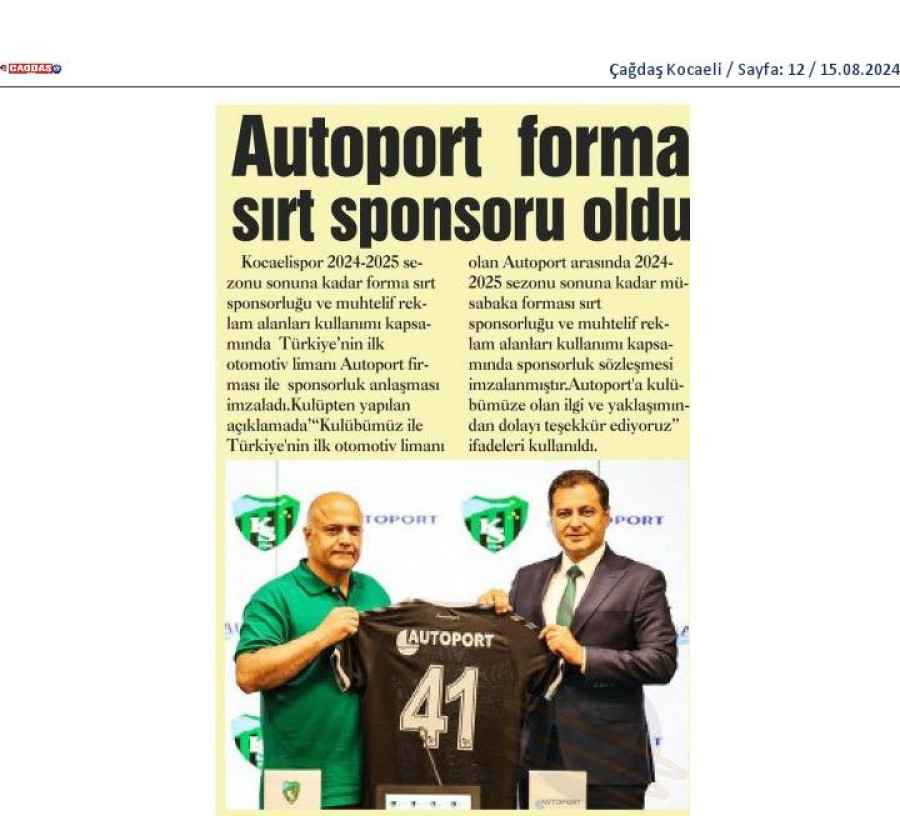 Autoport forma sırt sponsoru oldu