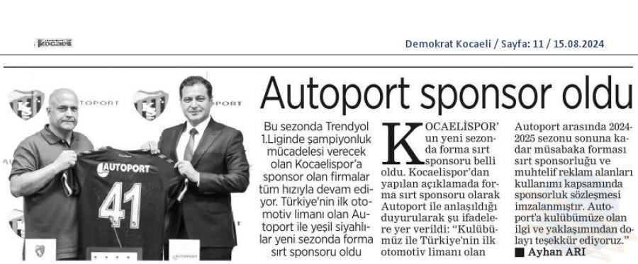 Autoport sponsor oldu