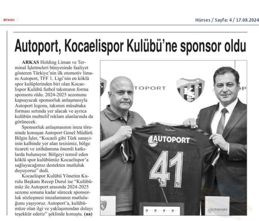 Autoport, Kocaelispor Kulübü'ne sponsor oldu