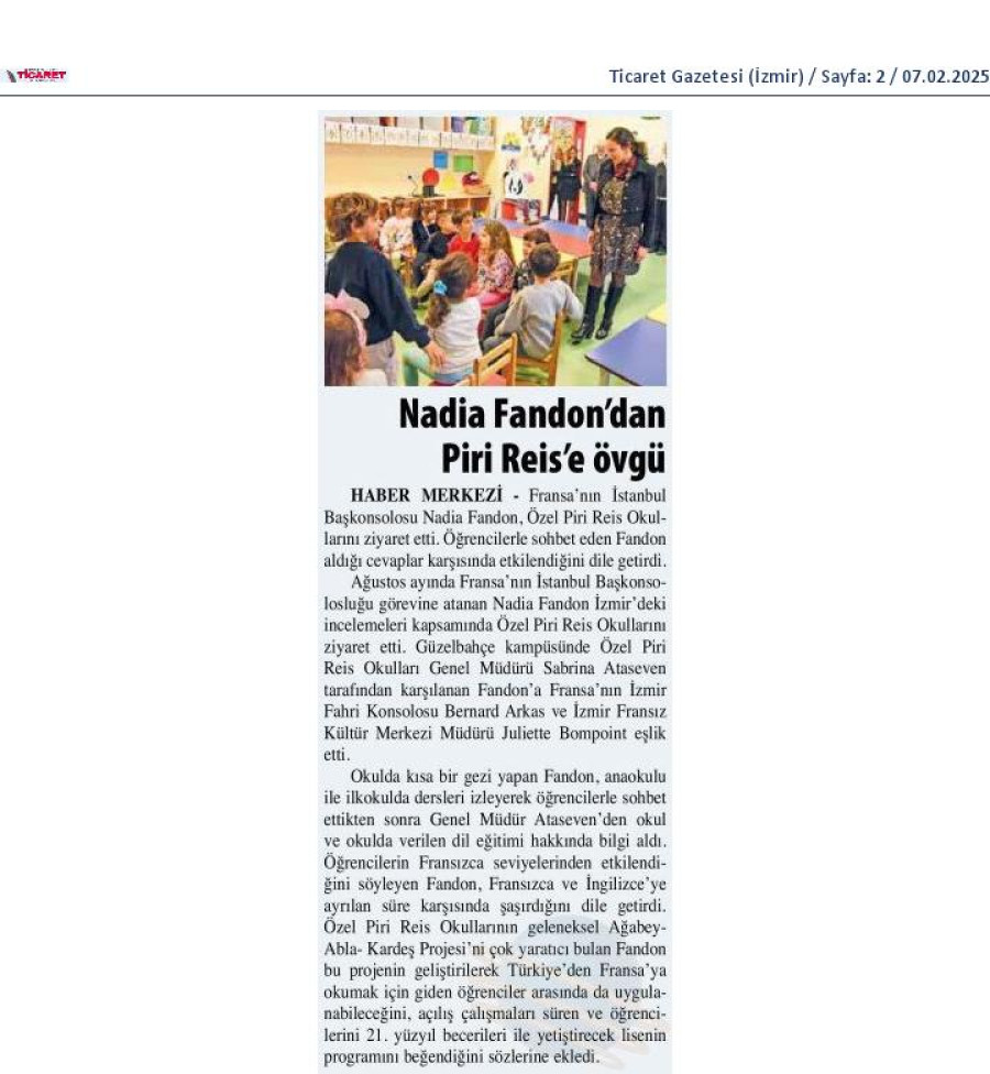 Nadia Fandon'dan Piri Reis'e övgü