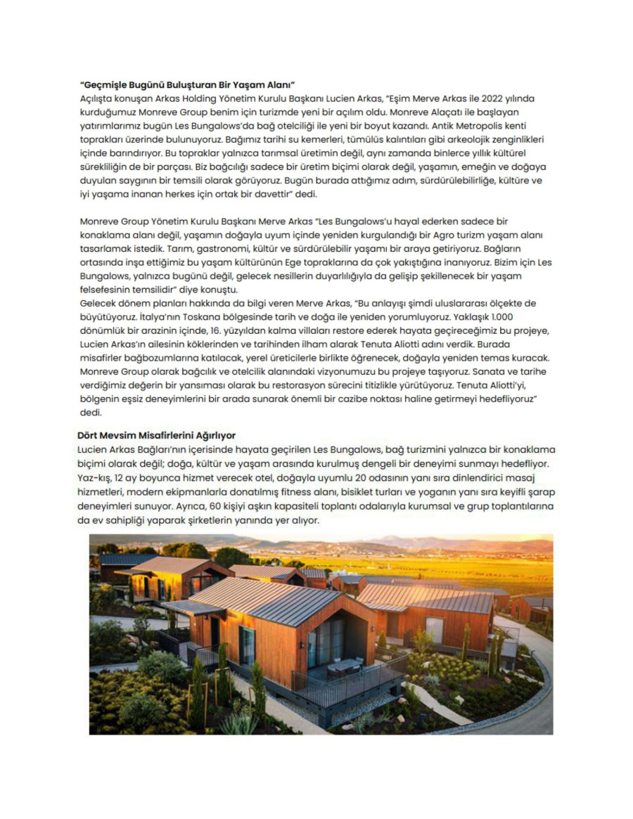 Bağın Kalbinde Yeni Bir Konaklama Deneyimi: Les Bungalows