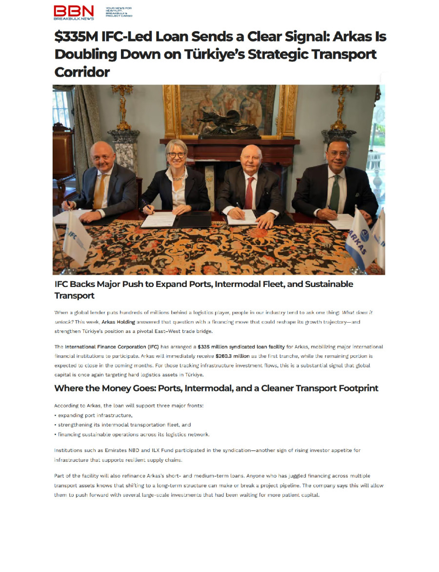 Arkas Is Doubling Down on Türkiye’s Strategic Transport Corridor