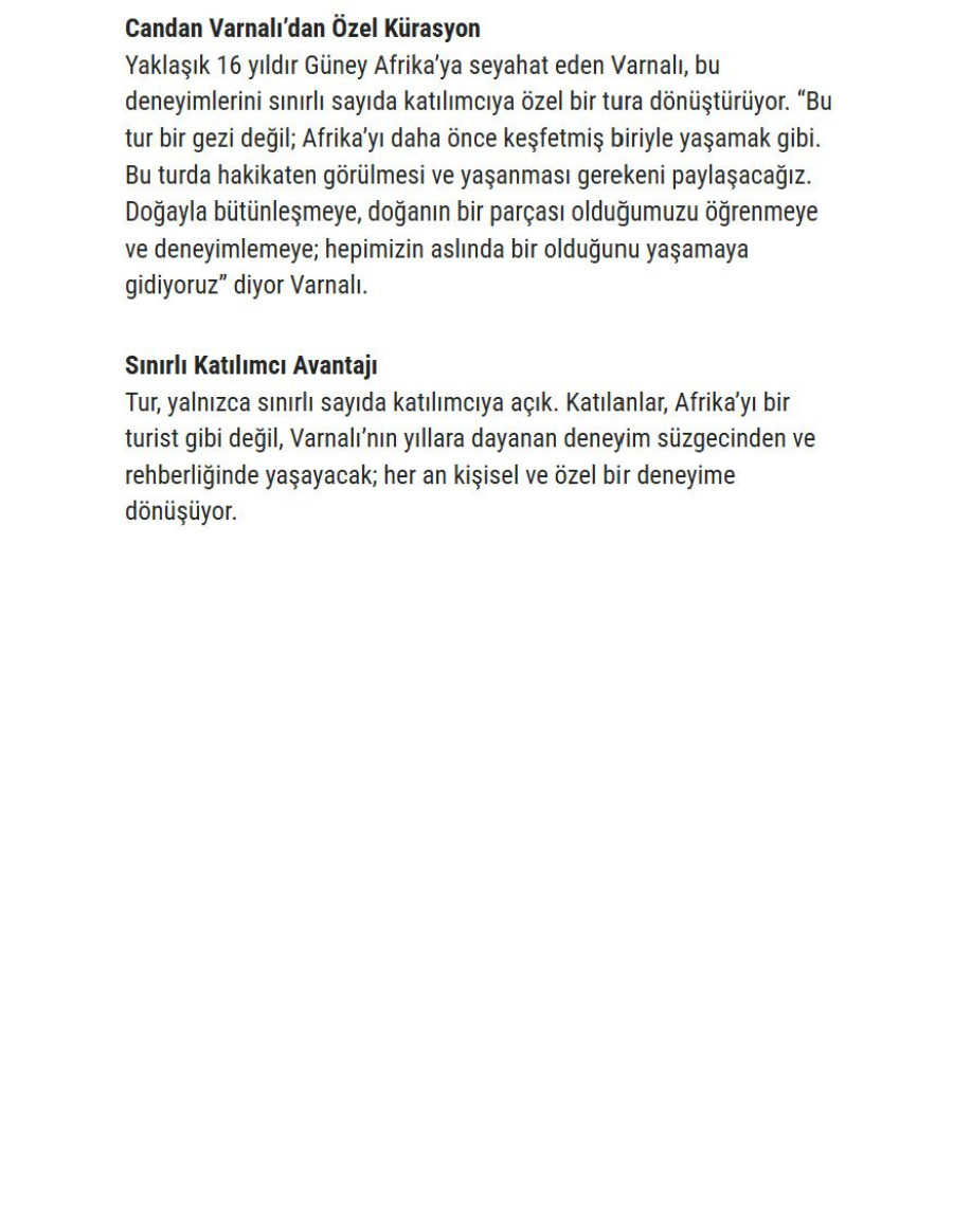 Arkas Turizm'de Güney Afrika Turları Başladı