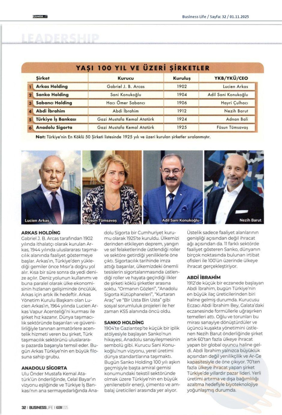 Türkiye'nin En Köklü 50 Şirketi