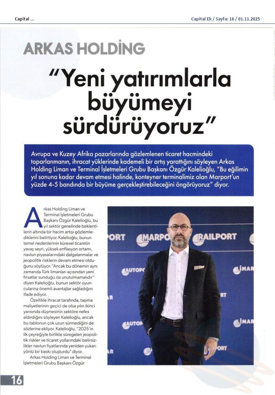 Yeni Yatırımlarla Büyümeyi Sürdürüyoruz