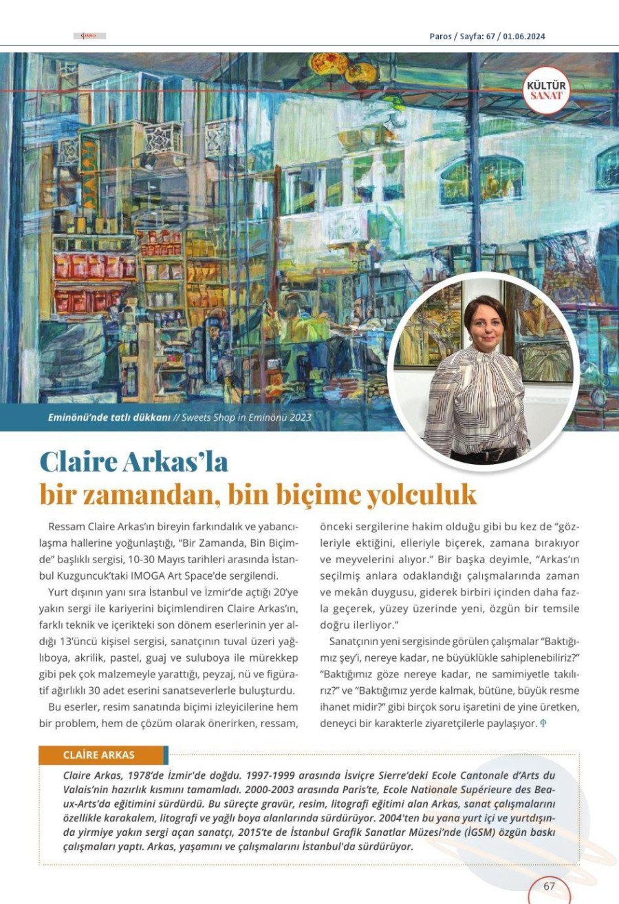 Claire Arkas'la bir zamandan bin biçime yolculuk 