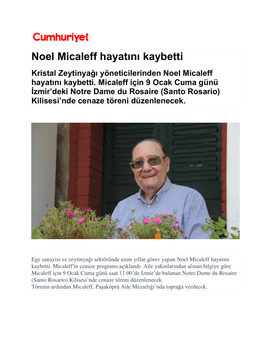 Noel Micaleff Hayatını Kaybetti