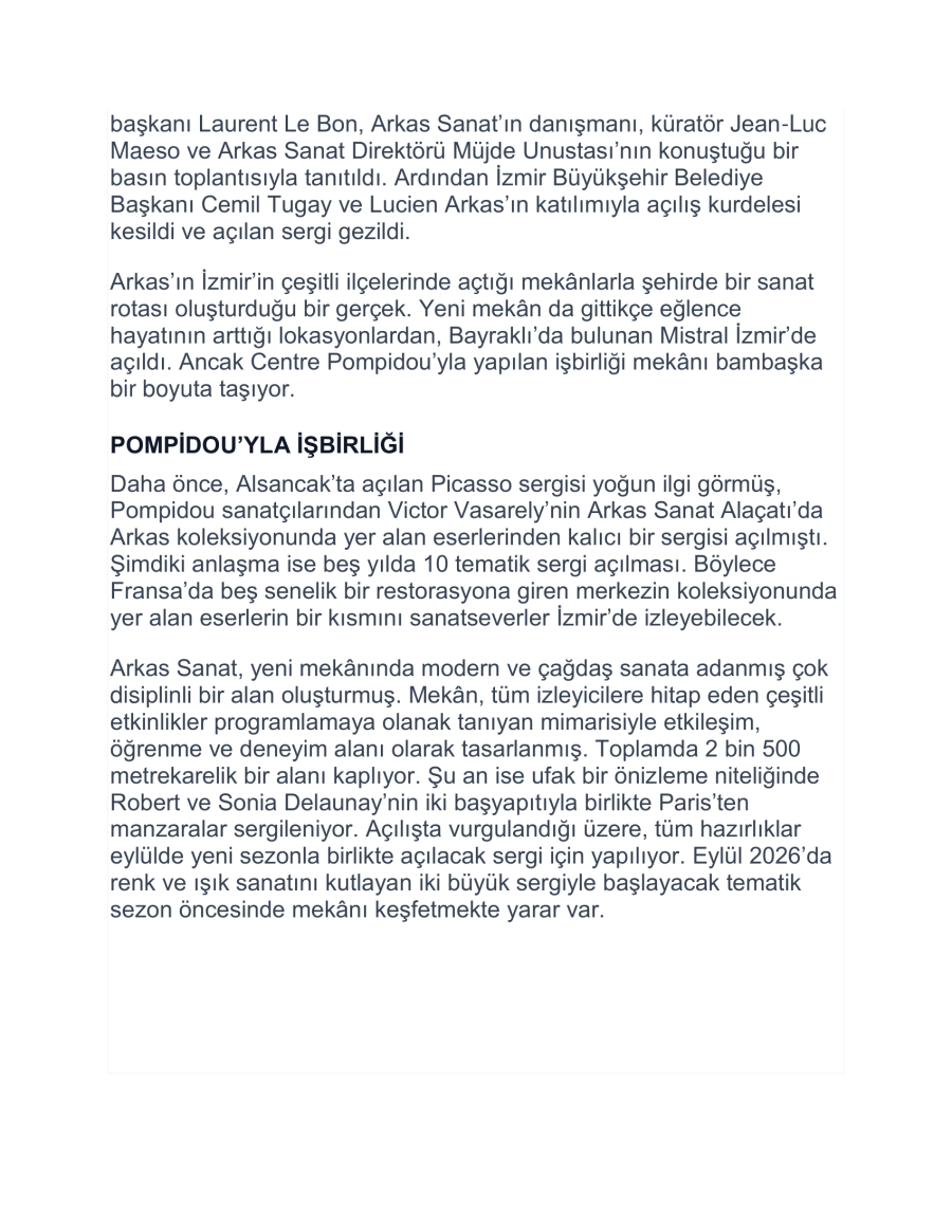 Lucien Arkas Sanat Merkezi Son 15 Yılda Açılan En Büyük Mekan Oldu