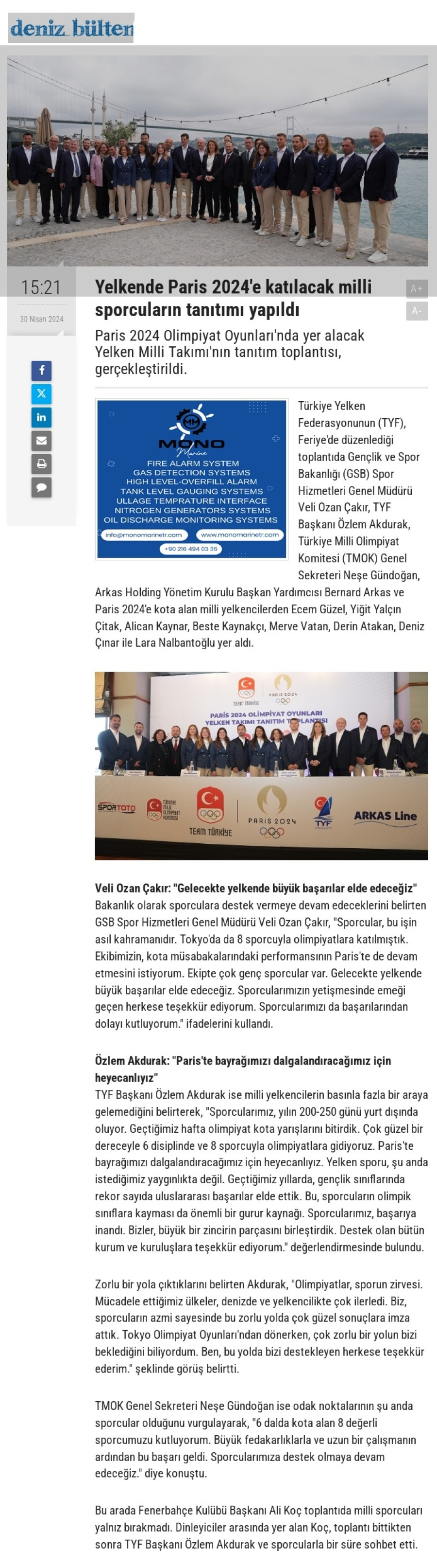 Yelkende Paris 2024'e katılacak milli sporcuların tanıtımı yapıldı