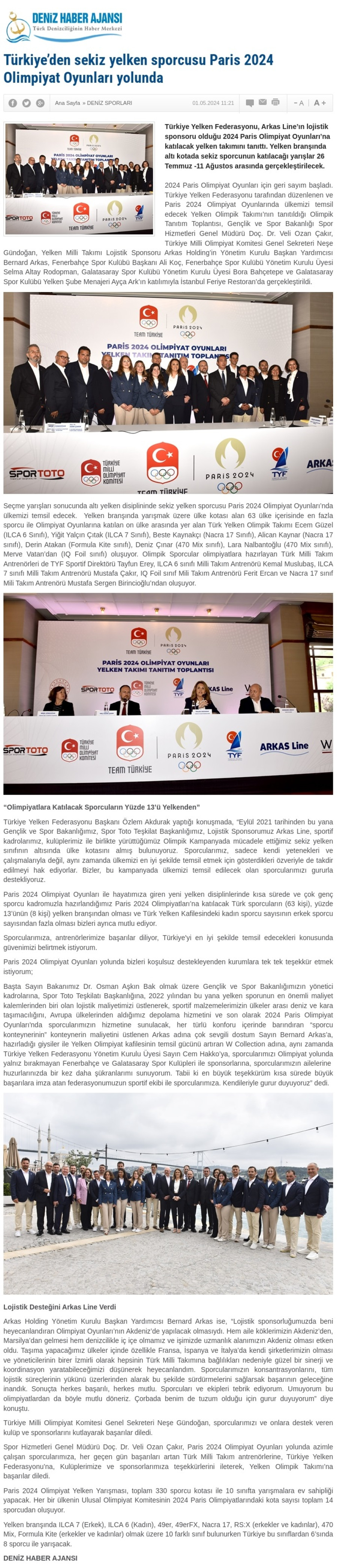 Türkiye'den sekiz yelken sporcusu Paris 2024 Olimpiyat Oyunları yolunda 