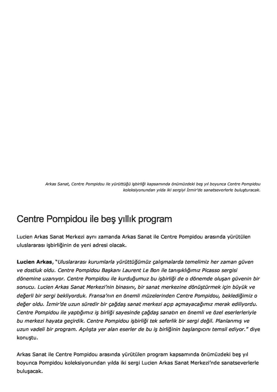 Lucien Arkas Sanat Merkezi Kapılarını Açtı