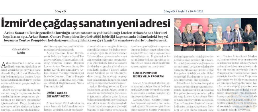 İzmir'de Çağdaş Sanatın Yeni Adresi