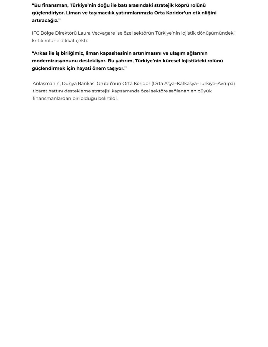 Arkas Holding’e 335 Milyon Dolarlık Uluslararası Sendikasyon Kredisi