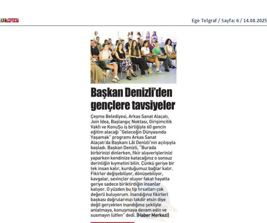 Başkan Denizli'den Gençlere Tavsiyeler
