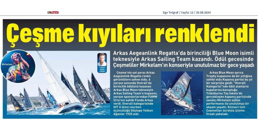 Çeşme kıyıları renklendi