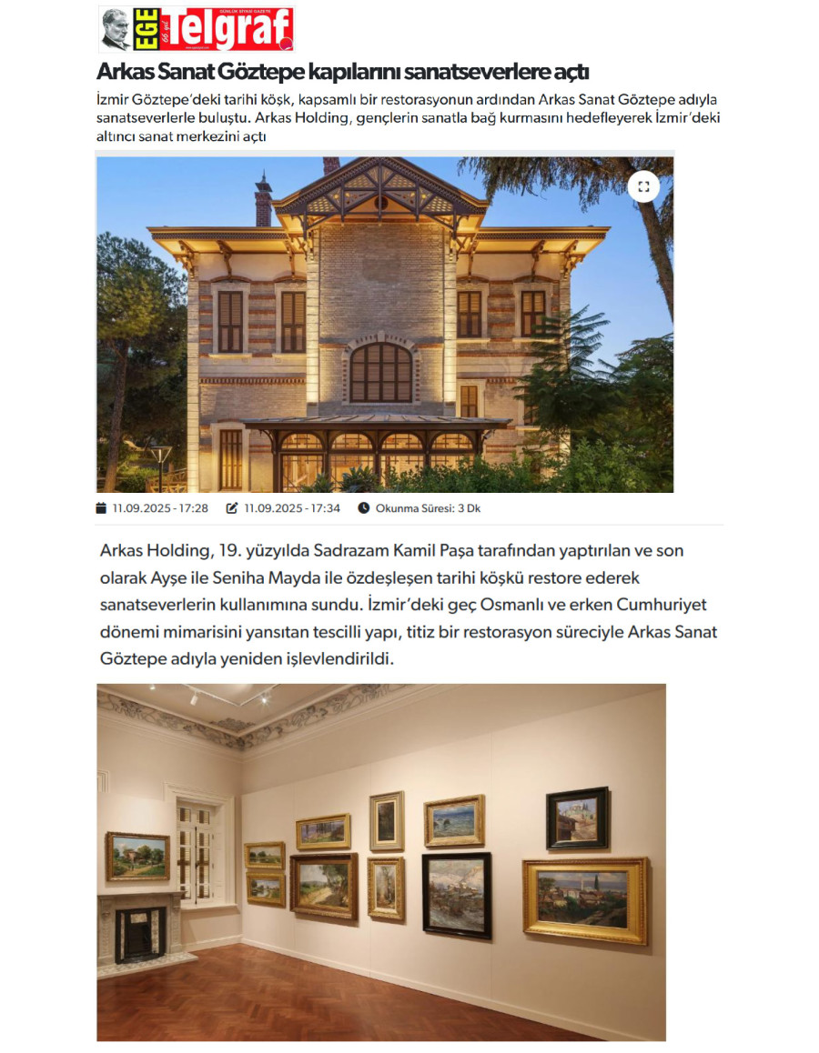 Arkas Sanat Göztepe Kapılarını Sanatseverlere Açtı