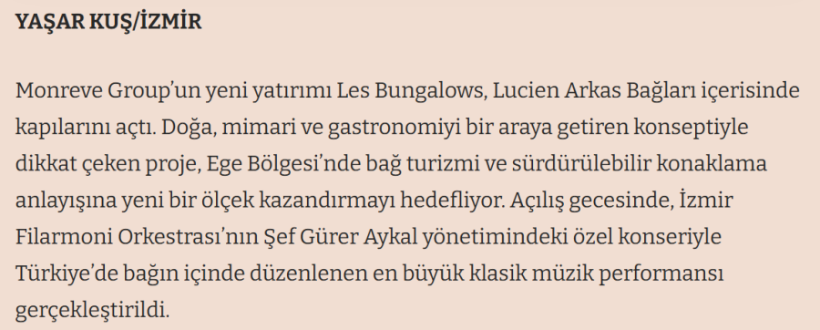 Les Bungalows Hizmete Açıldı