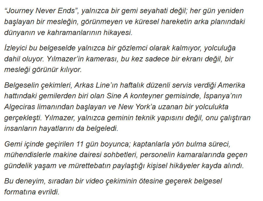 Arkas Line ve Enes Yılmazer’den Atlantik’in Kalbinde Sıra Dışı Bir Yolculuk 