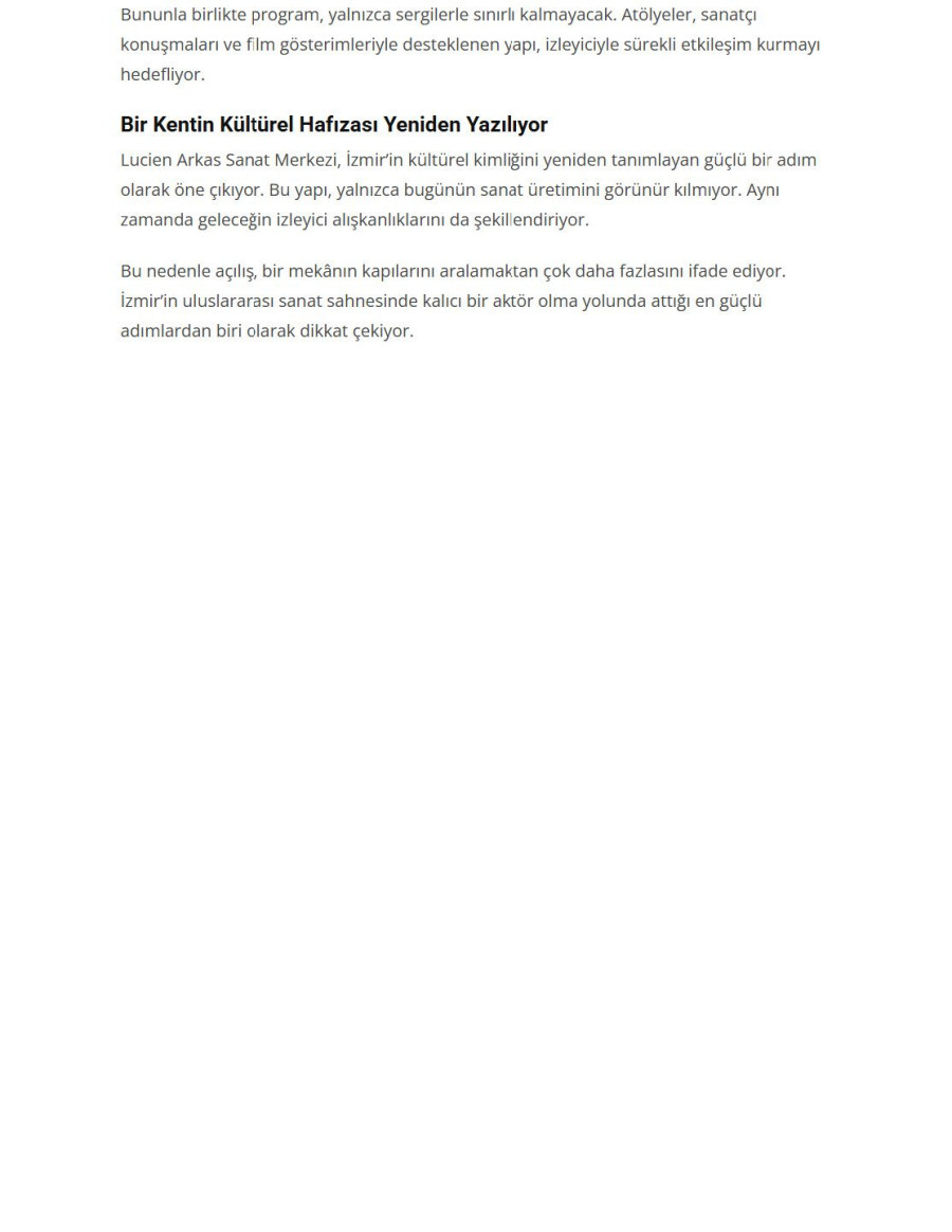 Lucien Arkas’tan Kültür Devrimi: İzmir Dünya Sahnesinde