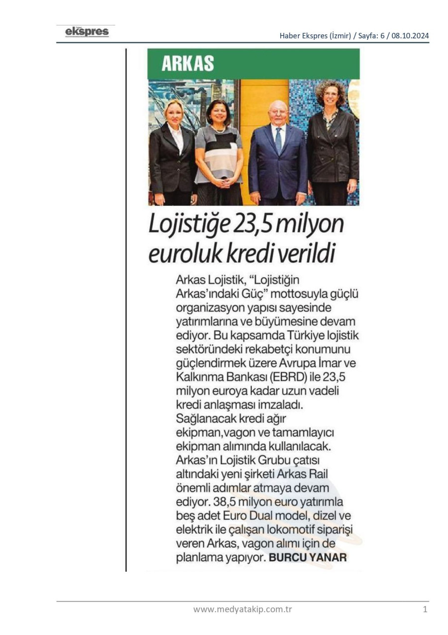 Lojistiğe 23.5 Milyon Euroluk Kredi Verildi