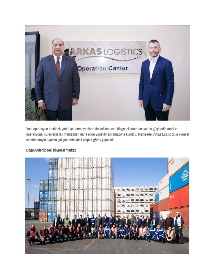 Arkas'tan Mısır'da Bölgesel Merkez