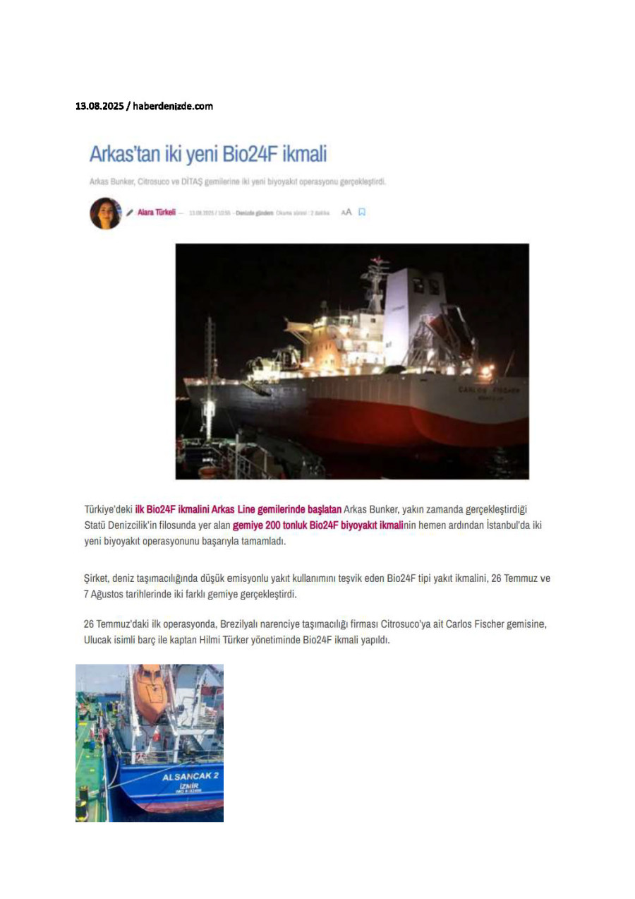 Arkas'tan İki Yeni Bio24F İkmali