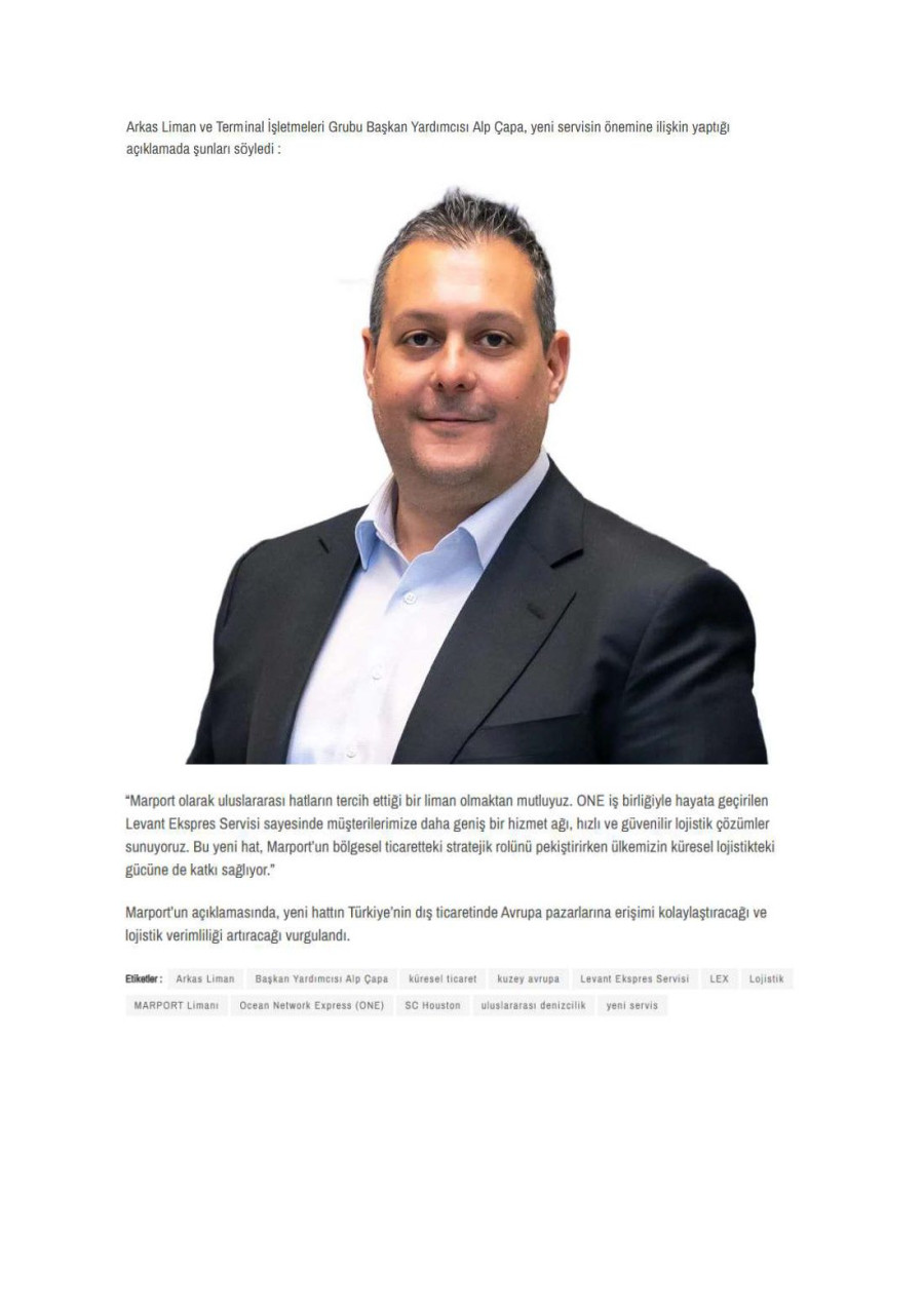 Marport, Levant Ekspres'e Ev Sahipliği Yaptı