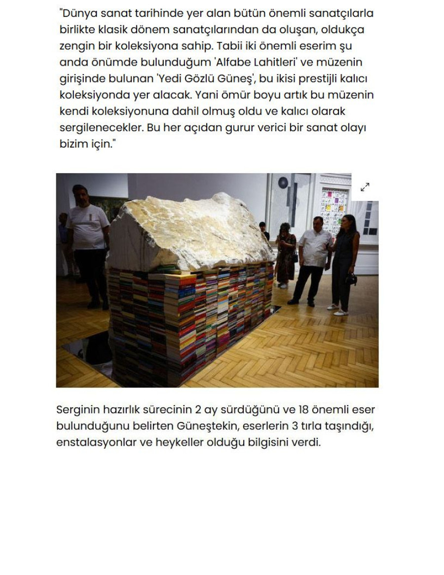 Ahmet Güneştekin Son Kişisel Sergisini Roma'da Açtı