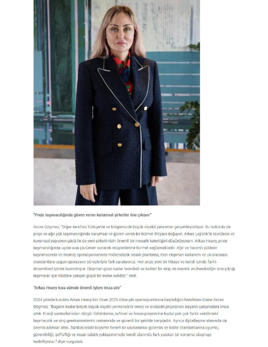 Proje Ve Yük Taşımacılığında Arkas Heavy İmzası
