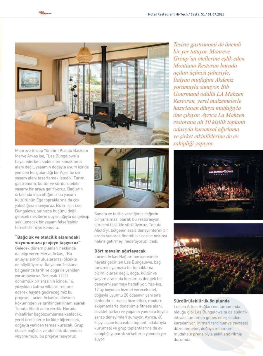 Bağ Otelciliğine Yeni Bir Soluk Katacak: Les Bungalows