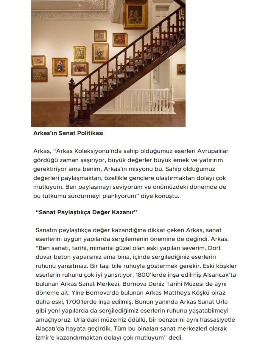 Arkas'tan İzmir'e Altıncı Sanat Durağı