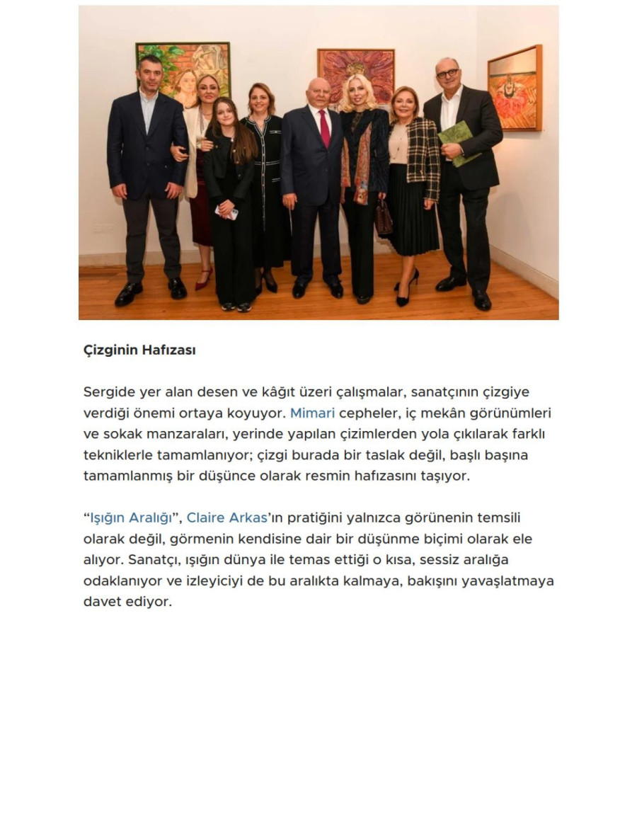 Claire Arkas’ın 14. Kişisel Sergisi “Işığın Aralığı” Sanatseverlerle Buluşuyor